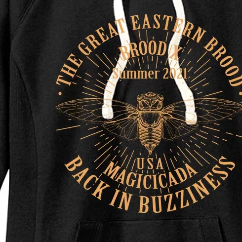 The Great Eastern Brood X Summer 2021 Magicicada Back In Buzziness Women's Fleece Hoodie