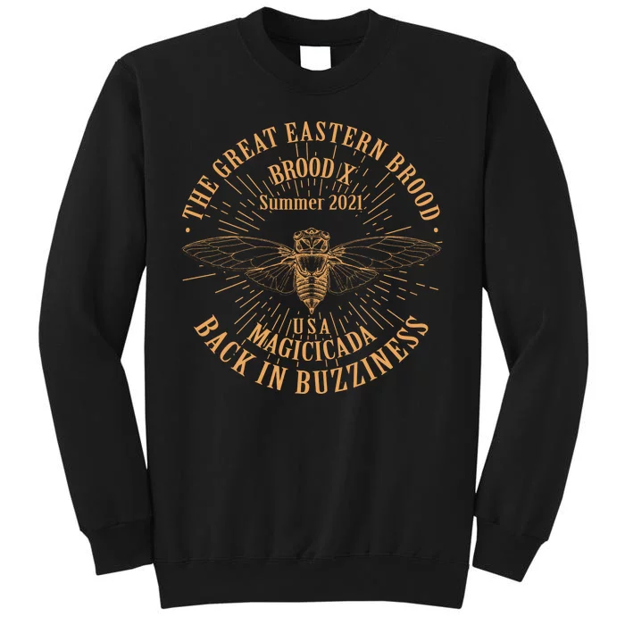 The Great Eastern Brood X Summer 2021 Magicicada Back In Buzziness Tall Sweatshirt