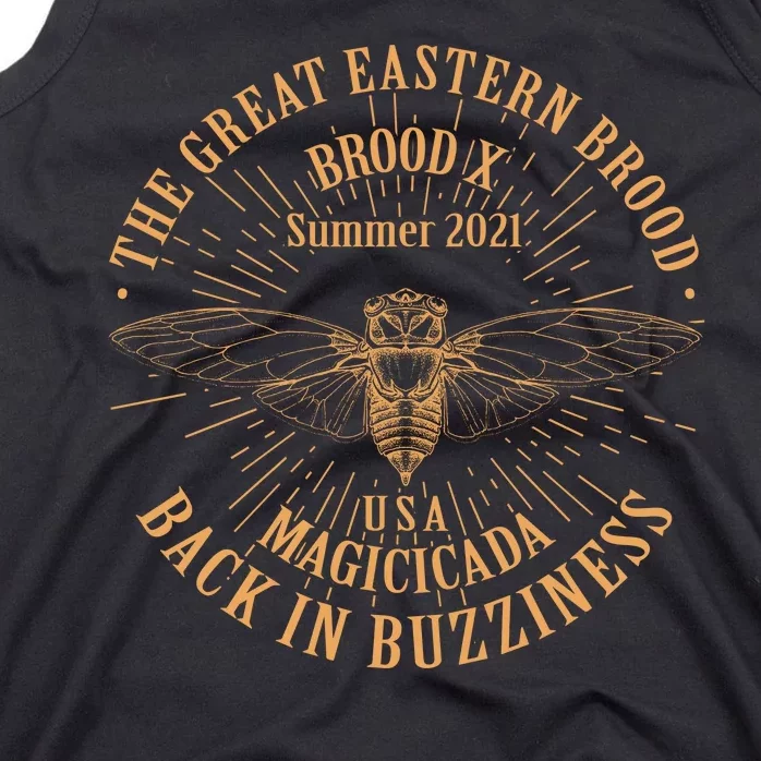 The Great Eastern Brood X Summer 2021 Magicicada Back In Buzziness Tank Top