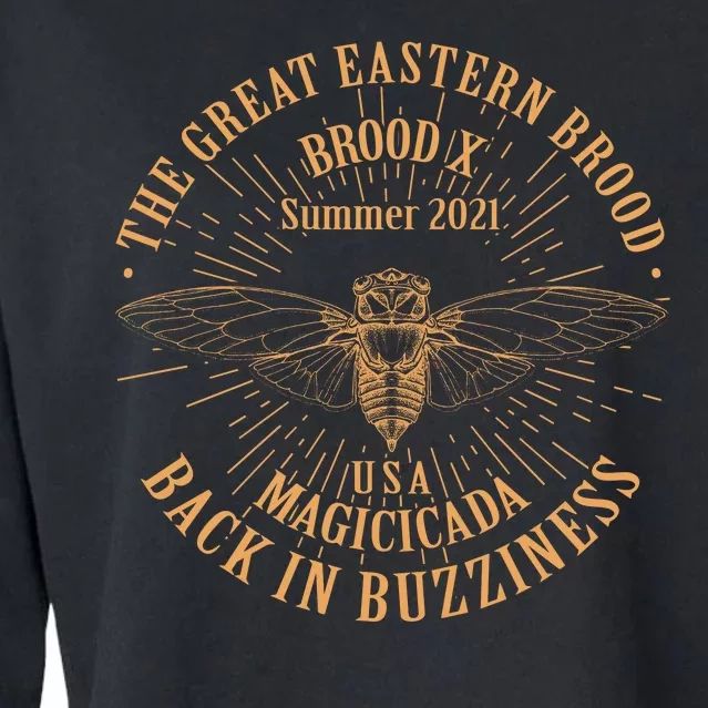 The Great Eastern Brood X Summer 2021 Magicicada Back In Buzziness Cropped Pullover Crew