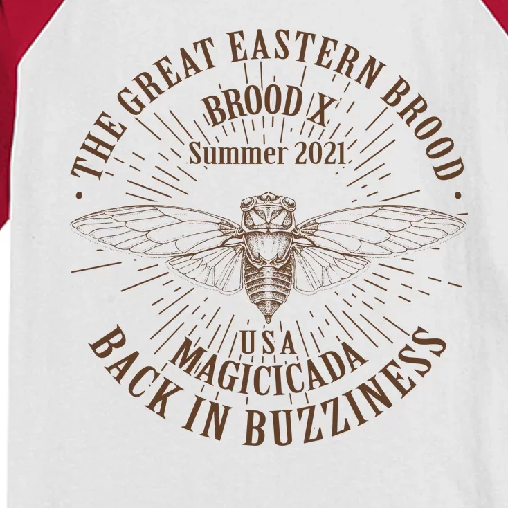 The Great Eastern Brood X Summer 2021 Magicicada Back In Buzziness Kids Colorblock Raglan Jersey