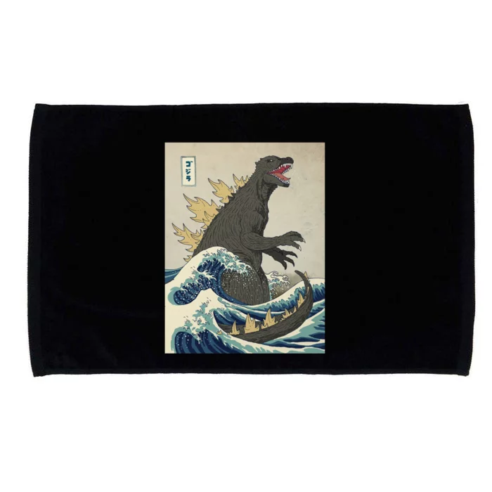 The Great Monster Of Kanagawa Microfiber Hand Towel