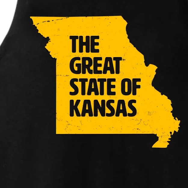 The Great State Of Kansas Ladies Tri-Blend Wicking Tank