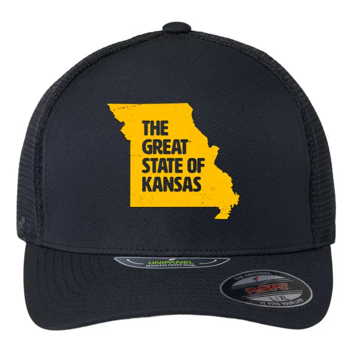 The Great State Of Kansas Flexfit Unipanel Trucker Cap