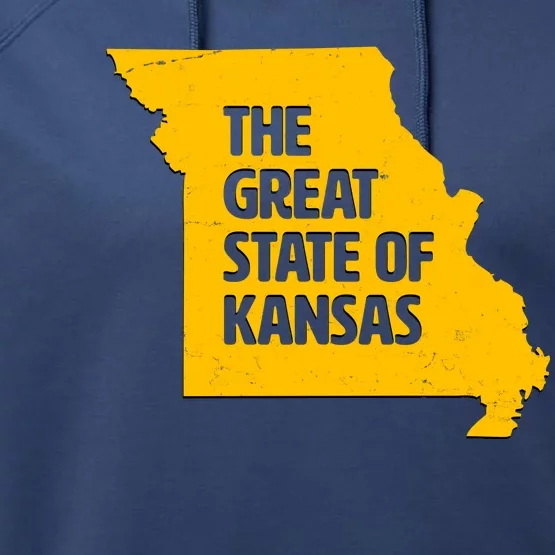 The Great State Of Kansas Performance Fleece Hoodie