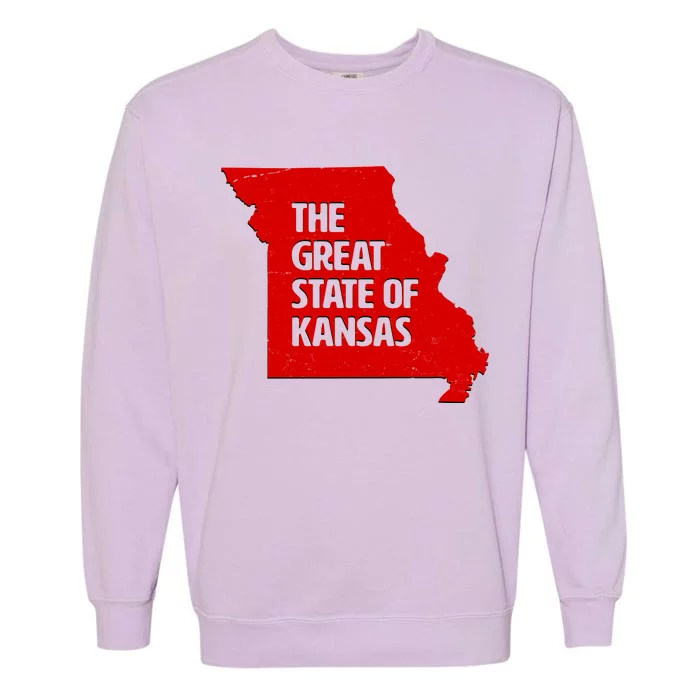 The Great State Of Kansas Garment-Dyed Sweatshirt