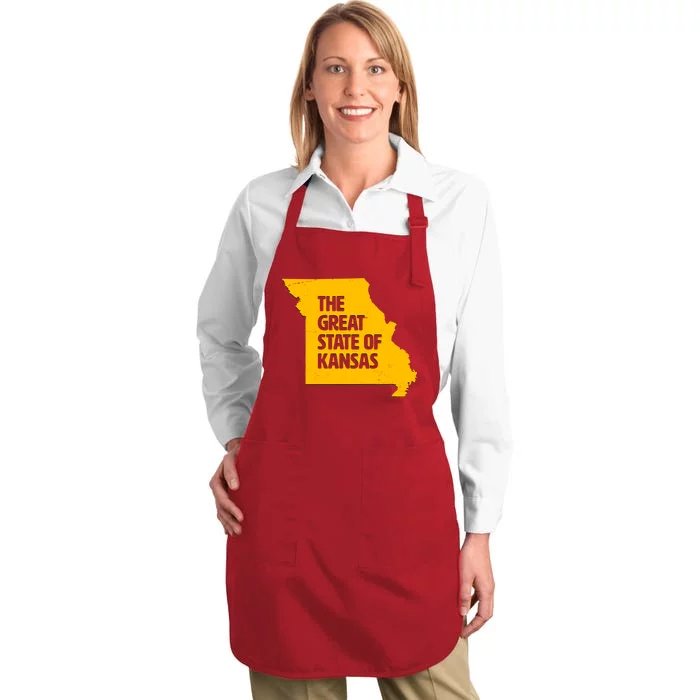 The Great State Of Kansas Full-Length Apron With Pocket