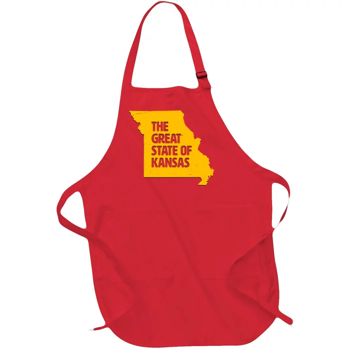 The Great State Of Kansas Full-Length Apron With Pocket