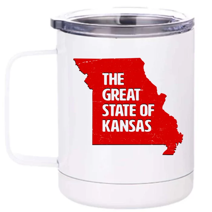 The Great State Of Kansas Front & Back 12oz Stainless Steel Tumbler Cup