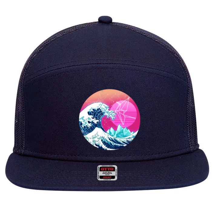 The Great Vapor-Wave 7 Panel Mesh Trucker Snapback Hat