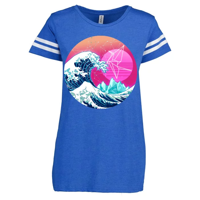 The Great Vapor-Wave Enza Ladies Jersey Football T-Shirt