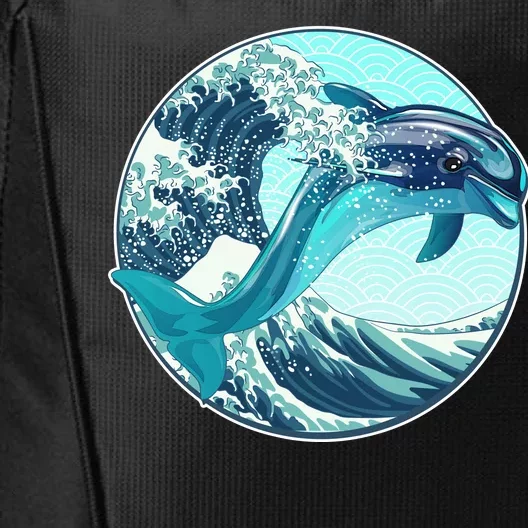 The Great Wave Dolphin City Backpack