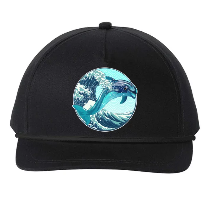 The Great Wave Dolphin Snapback Five-Panel Rope Hat