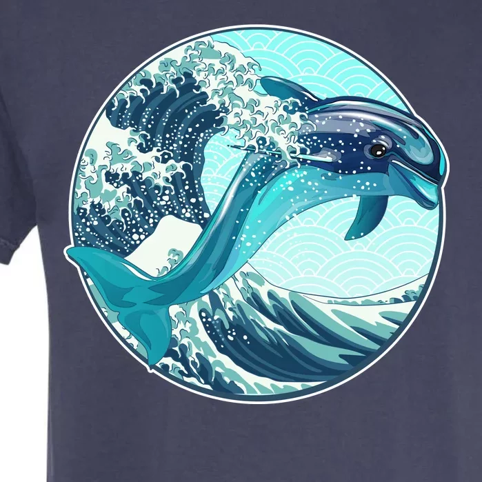 The Great Wave Dolphin Garment-Dyed Heavyweight T-Shirt