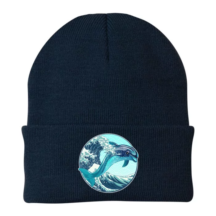 The Great Wave Dolphin Knit Cap Winter Beanie