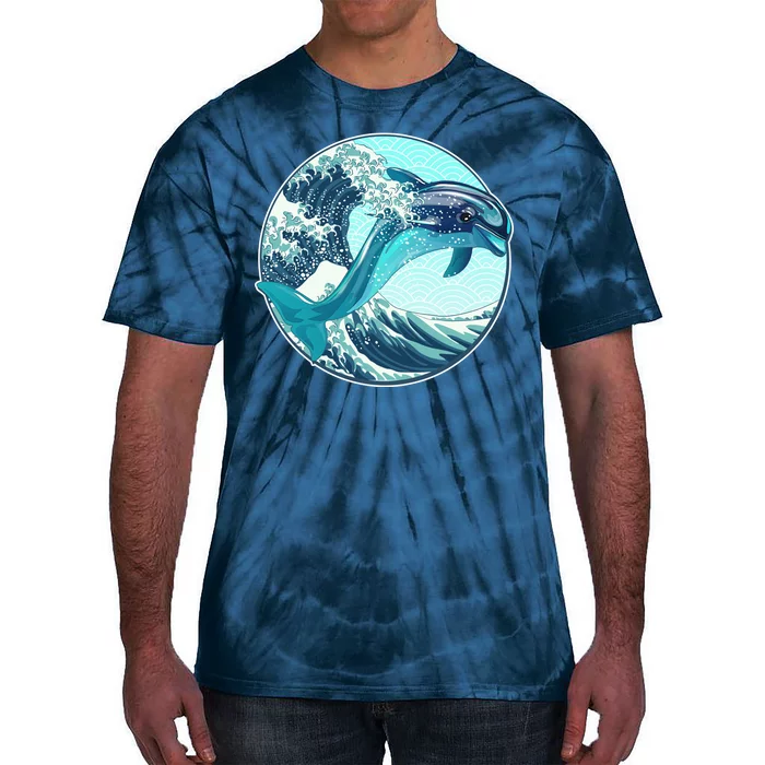 The Great Wave Dolphin Tie-Dye T-Shirt