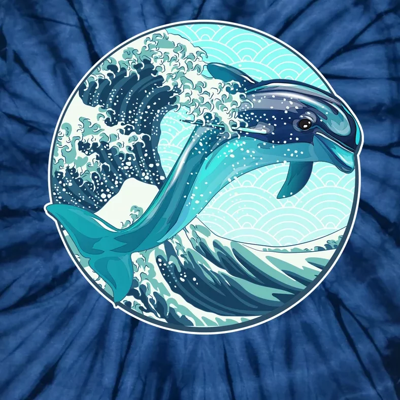 The Great Wave Dolphin Tie-Dye T-Shirt