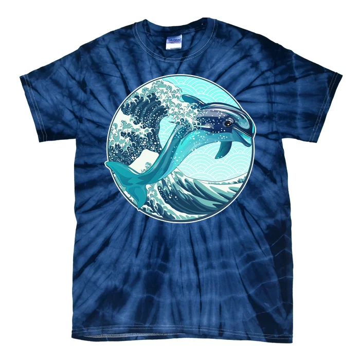 The Great Wave Dolphin Tie-Dye T-Shirt