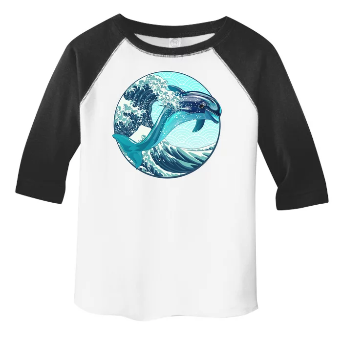 The Great Wave Dolphin Toddler Fine Jersey T-Shirt