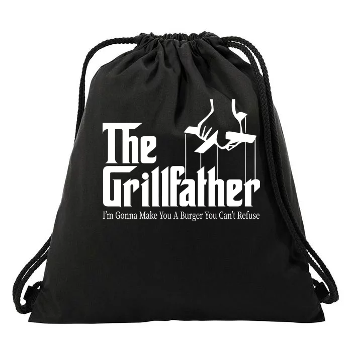 The Grillfather Burger You Can't Refuse Drawstring Bag