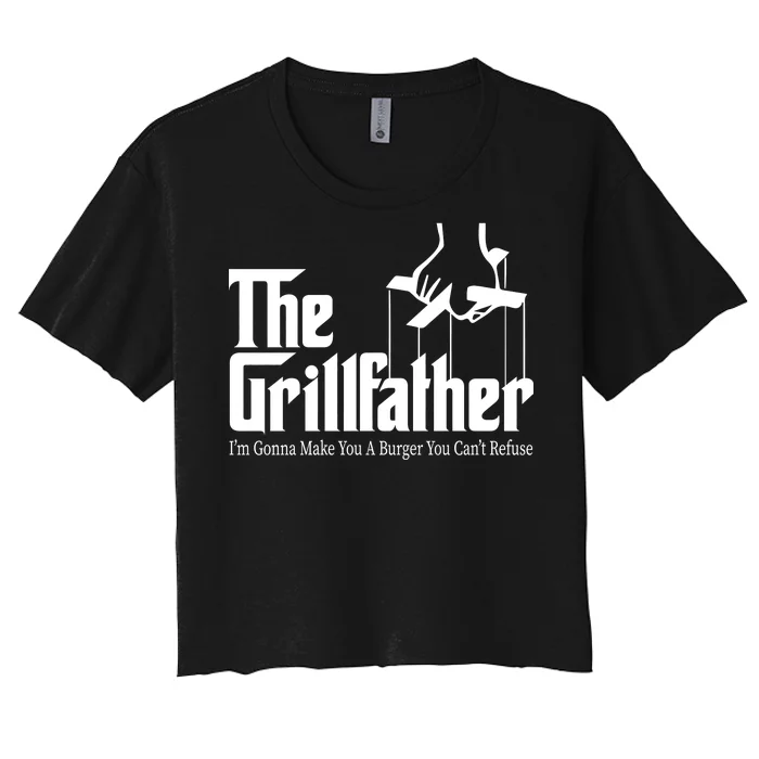 The Grillfather Burger You Can't Refuse Women's Crop Top Tee