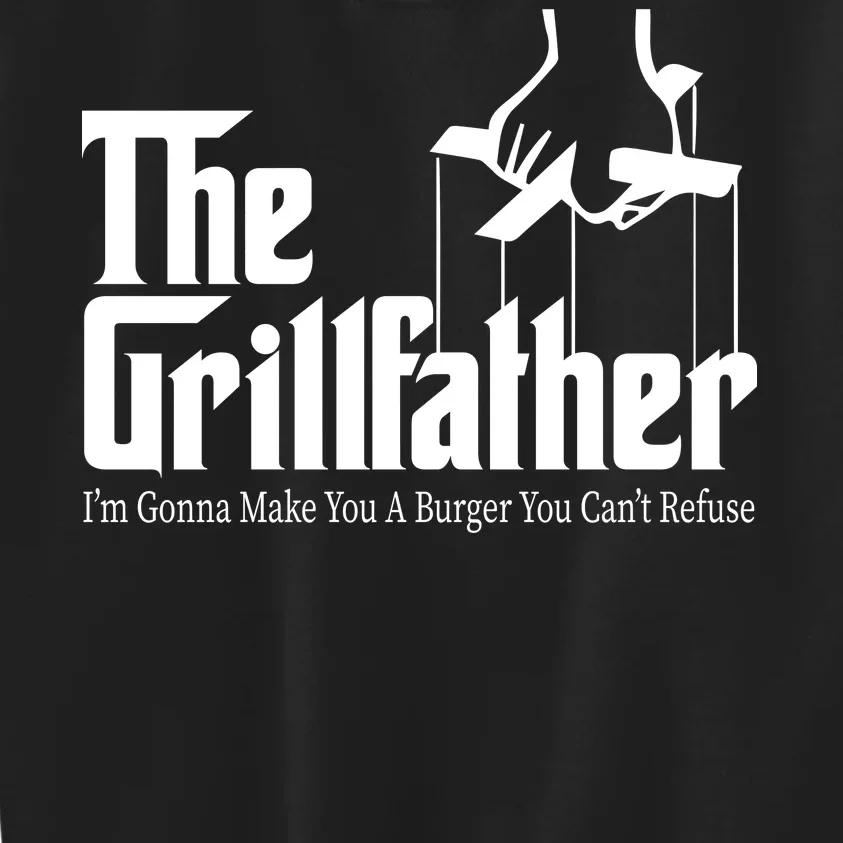 The Grillfather Burger You Can't Refuse Kids Sweatshirt