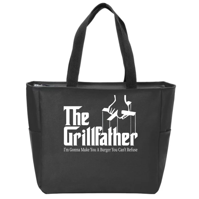 The Grillfather Burger You Can't Refuse Zip Tote Bag