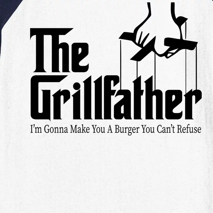 The Grillfather Burger You Can't Refuse Baseball Sleeve Shirt