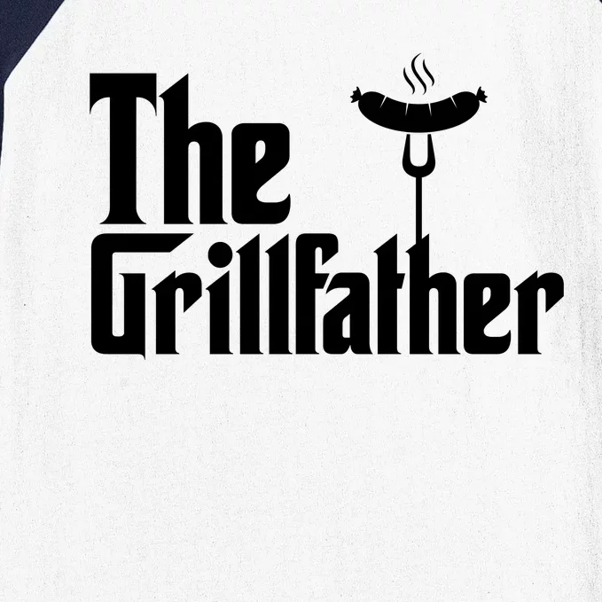 The Grillfather Father's Day Grill Baseball Sleeve Shirt