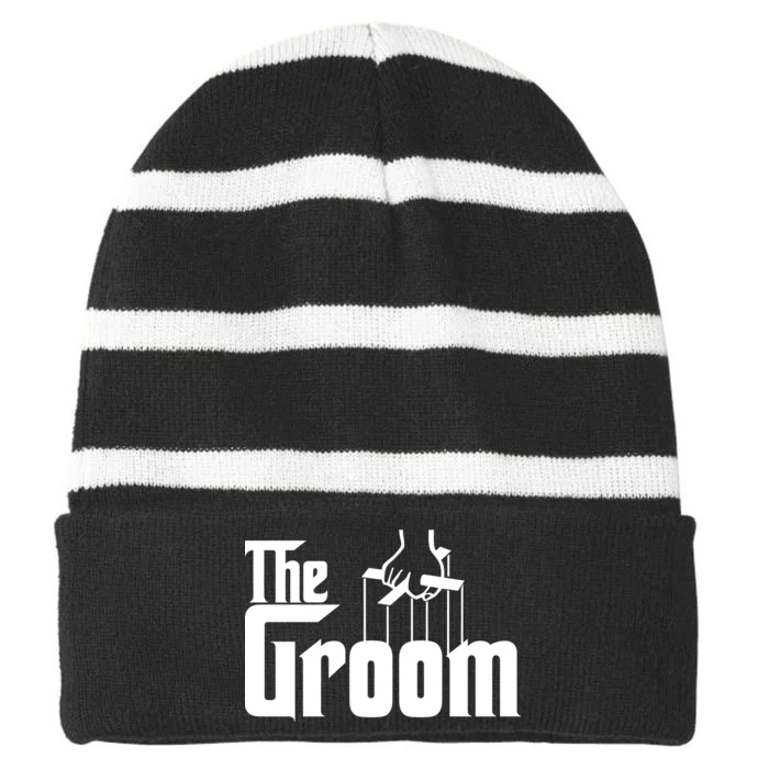 The Groom Striped Beanie with Solid Band