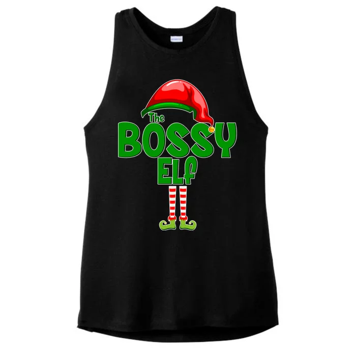 The Grumpy Elf Matching Christmas Ladies Tri-Blend Wicking Tank