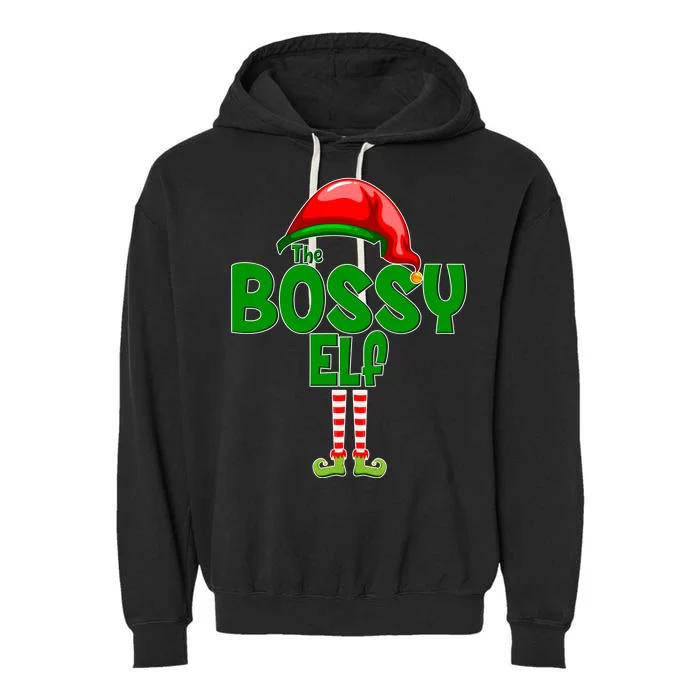 The Grumpy Elf Matching Christmas Garment-Dyed Fleece Hoodie