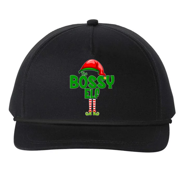 The Grumpy Elf Matching Christmas Snapback Five-Panel Rope Hat