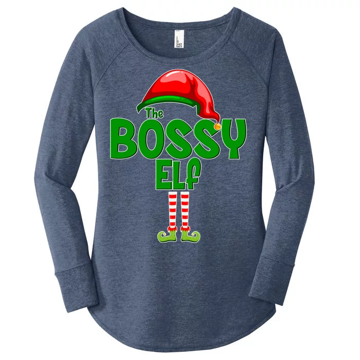 The Grumpy Elf Matching Christmas Women's Perfect Tri Tunic Long Sleeve Shirt