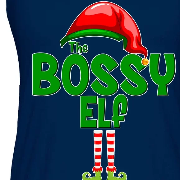 The Grumpy Elf Matching Christmas Ladies Essential Flowy Tank