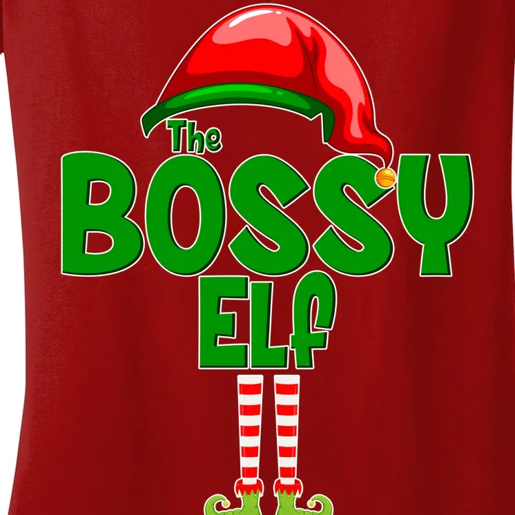 The Grumpy Elf Matching Christmas Women's V-Neck T-Shirt