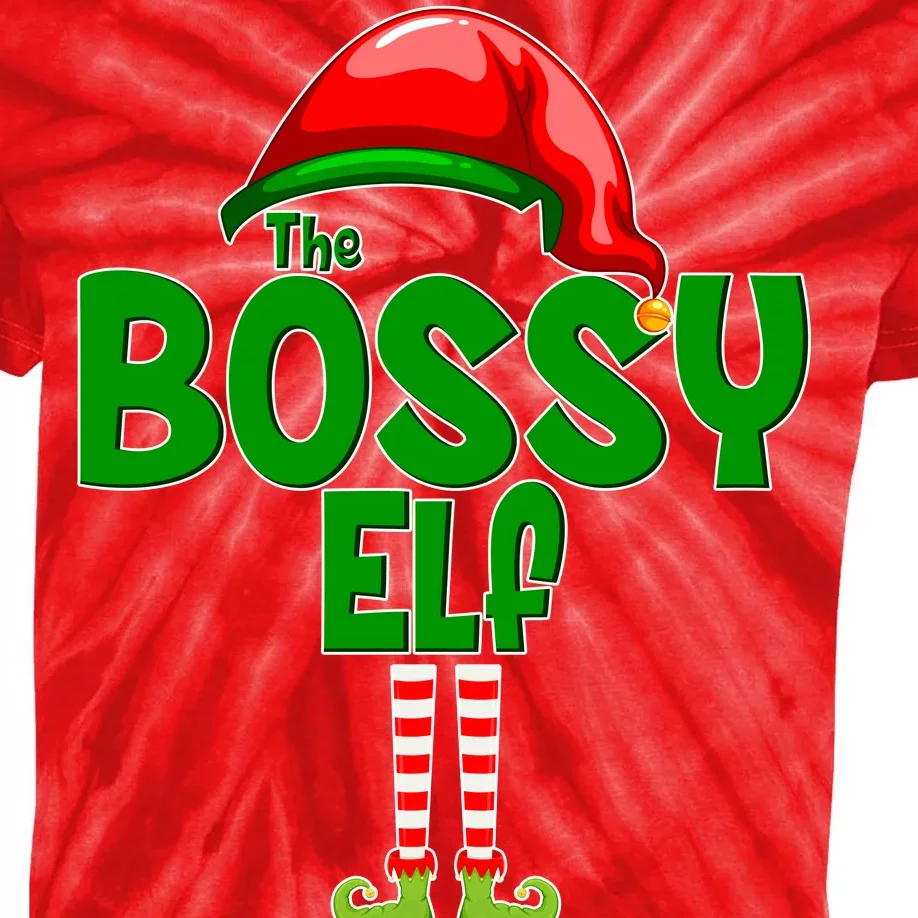 The Grumpy Elf Matching Christmas Kids Tie-Dye T-Shirt