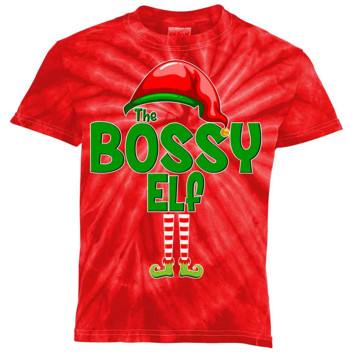 The Grumpy Elf Matching Christmas Kids Tie-Dye T-Shirt