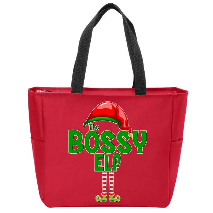 The Grumpy Elf Matching Christmas Zip Tote Bag