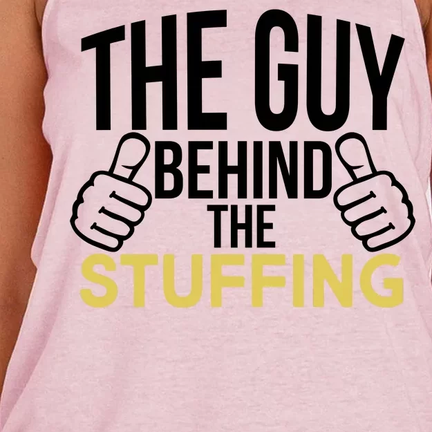 The Guy Behind The Stuffing Women's Knotted Racerback Tank