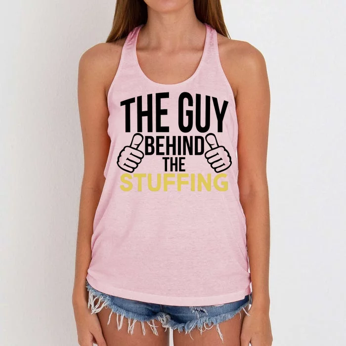 The Guy Behind The Stuffing Women's Knotted Racerback Tank