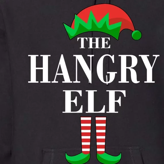 The Hangry Elf Funny Family Matching Christmas Premium Hoodie