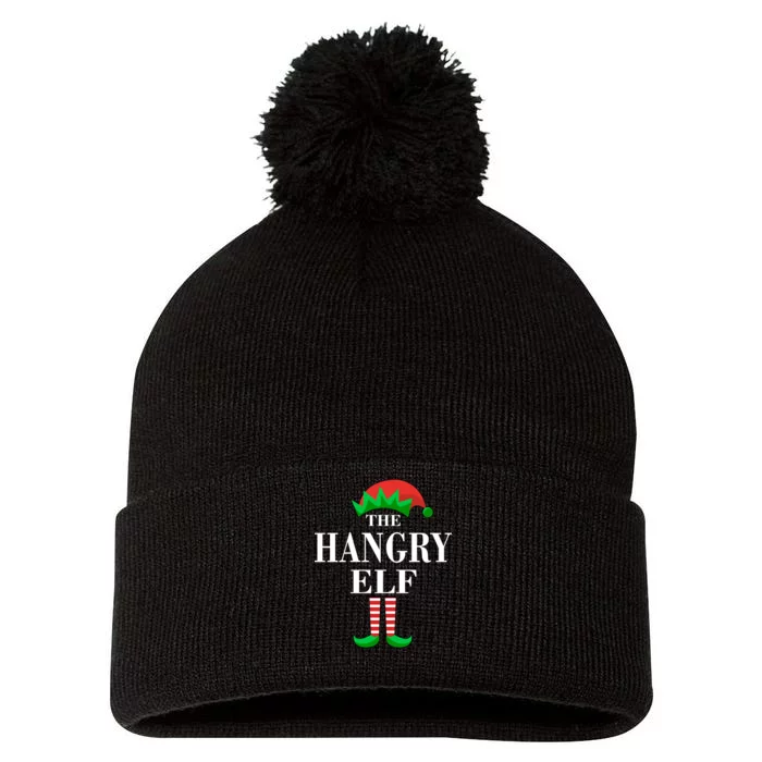 The Hangry Elf Funny Family Matching Christmas Pom Pom 12in Knit Beanie