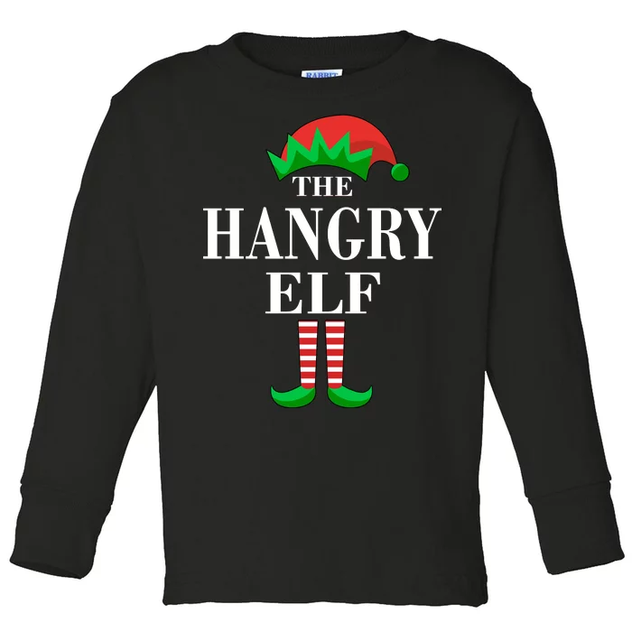 The Hangry Elf Funny Family Matching Christmas Toddler Long Sleeve Shirt