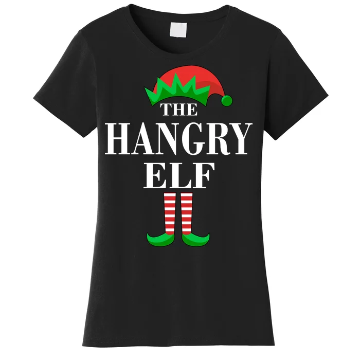 The Hangry Elf Funny Family Matching Christmas Women's T-Shirt