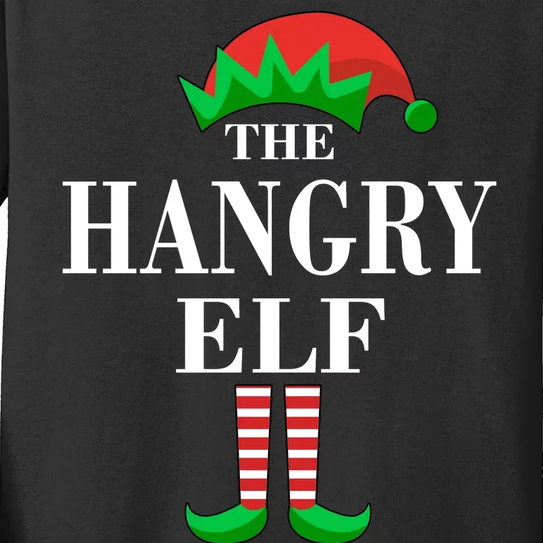 The Hangry Elf Funny Family Matching Christmas Kids Long Sleeve Shirt