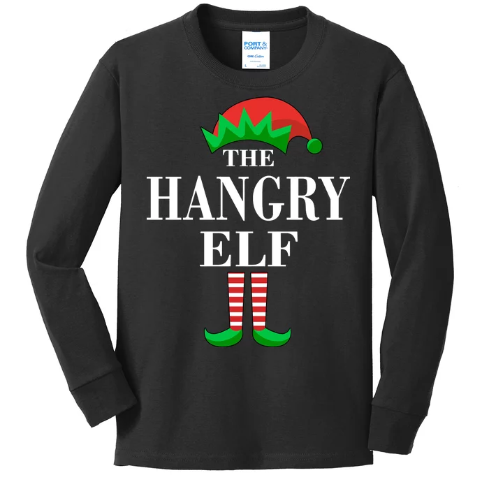 The Hangry Elf Funny Family Matching Christmas Kids Long Sleeve Shirt