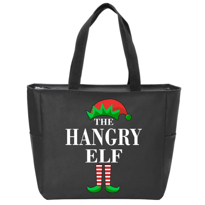 The Hangry Elf Funny Family Matching Christmas Zip Tote Bag