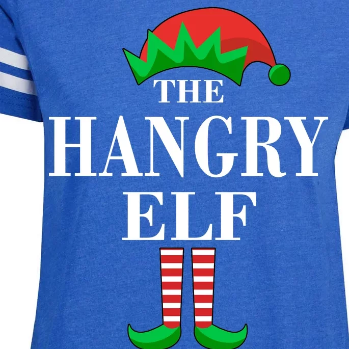 The Hangry Elf Funny Family Matching Christmas Enza Ladies Jersey Football T-Shirt