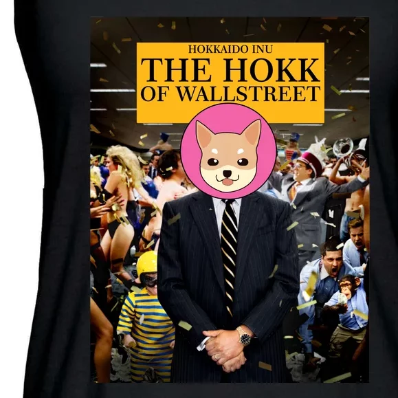 The Hokk of Wallstreet Hokkaido Inu Coin Crypto Currency Ladies Essential Flowy Tank